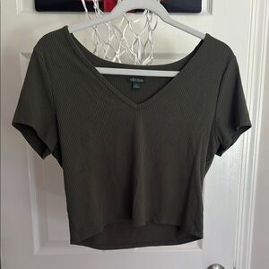 Wild Fable Green Crop Relaxed T-Shirt